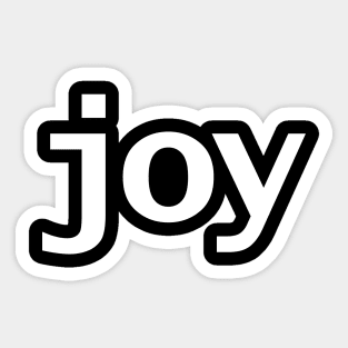 Joy Minimal Typography White Text Sticker